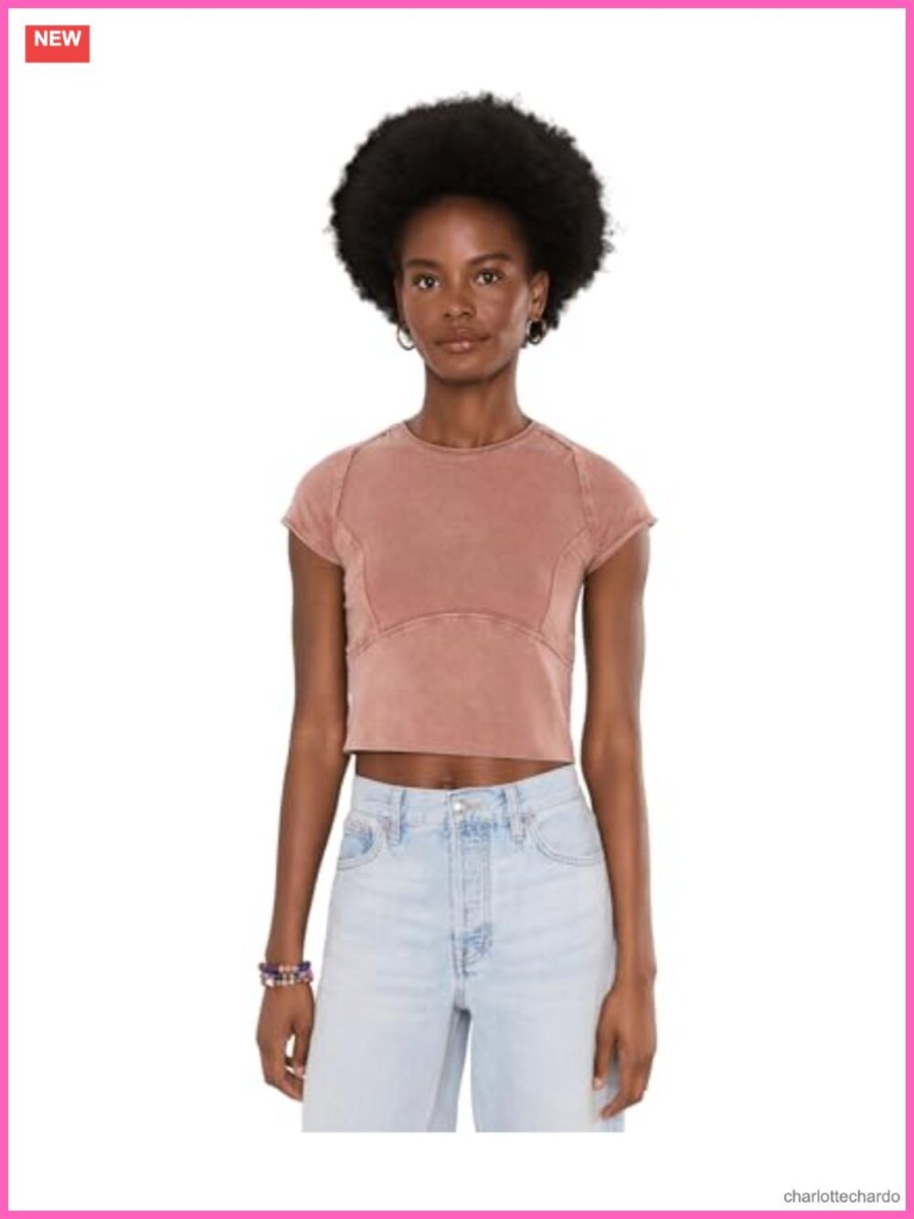 Protagonist Cropped Cap Sleeve Tee